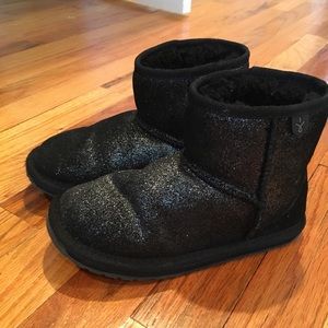 Girl’s Emu Australia black sparkle boots